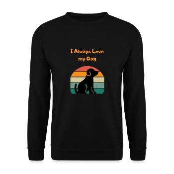 Immer eine Hundeliebe Doggi Hundeliebhaber - Unisex Pullover - Schwarz - Vorne - Alina (178cm) & Michal (187cm)