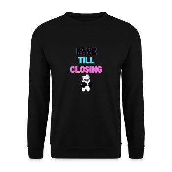 Rave till closing dark - Unisex Sweatshirt - black - Front - Alina (178cm) & Michal (187cm)