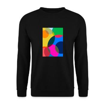 Abstract Painting - Unisex Sweatshirt - black - Front - Alina (178cm) & Michal (187cm)