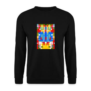Abstract Painting - Unisex Sweatshirt - black - Front - Alina (178cm) & Michal (187cm)
