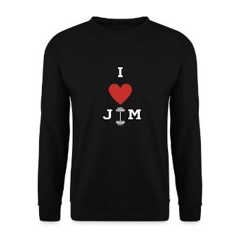 I love Jim - Unisex Sweatshirt - black - Front - Alina (178cm) & Michal (187cm)