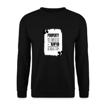 gift idea aliens ass hoodies and sweatshirts joke - Unisex Sweatshirt - black - Front - Alina (178cm) & Michal (187cm)