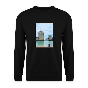 Design de la rochelle - Sweat-shirt Unisexe - noir - Devant - Alina (178cm) & Michal (187cm)