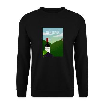 Bordeaux, France - Unisex Sweatshirt - black - Front - Alina (178cm) & Michal (187cm)