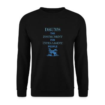 Instrument de batterie pour les personnes intelligentes Retro Sky - Sweat-shirt Unisexe - noir - Devant - Alina (178cm) & Michal (187cm)