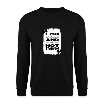 Cadeau repas végétalien drôle citation blague veggie geek - Sweat-shirt Unisexe - noir - Devant - Alina (178cm) & Michal (187cm)