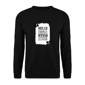 space travel spaceship awesome funny - Unisex Pullover - Schwarz - Vorne - Alina (178cm) & Michal (187cm)