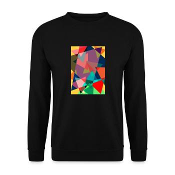 Abstract painting. Abstract paint - Unisex Sweatshirt - black - Front - Alina (178cm) & Michal (187cm)