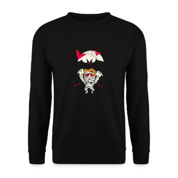 Halloween Mummy - Unisex Sweatshirt - black - Front - Alina (178cm) & Michal (187cm)