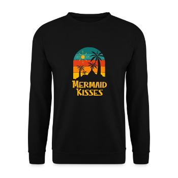 Mermaid Kisses Beach Nage Océan Nageur - Sweat-shirt Unisexe - noir - Devant - Alina (178cm) & Michal (187cm)