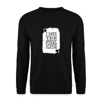 dinosaur lover gift couples funny quote - Unisex Pullover - Schwarz - Vorne - Alina (178cm) & Michal (187cm)