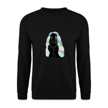 Doigt sourire - Sweat-shirt Unisexe - noir - Devant - Alina (178cm) & Michal (187cm)