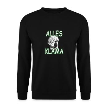 Alles Klama - Unisex Pullover - Schwarz - Vorne - Alina (178cm) & Michal (187cm)