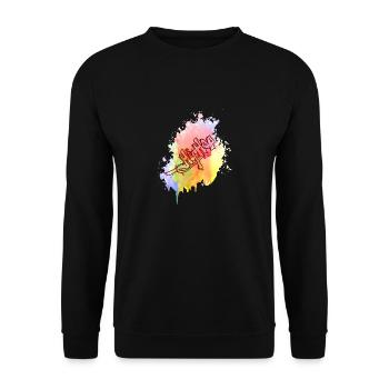 Farbkleks splash of color Holi breakdance - Unisex Pullover - Schwarz - Vorne - Alina (178cm) & Michal (187cm)