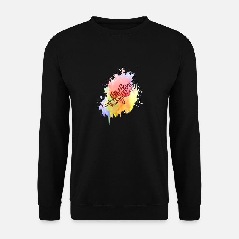 Farbkleks splash of color Holi breakdance - Unisex Pullover - Schwarz
