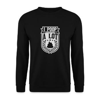 I poop a lot - Unisex Sweatshirt - black - Front - Alina (178cm) & Michal (187cm)