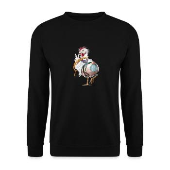 Poulet fou - Sweat-shirt Unisexe - noir - Devant - Alina (178cm) & Michal (187cm)