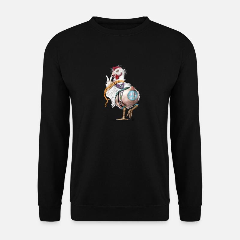 Verrücktes Huhn - Unisex Pullover - Schwarz