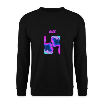 Baiser Kuss Amour Liebe - Sweat-shirt Unisexe - noir - Devant - Alina (178cm) & Michal (187cm)