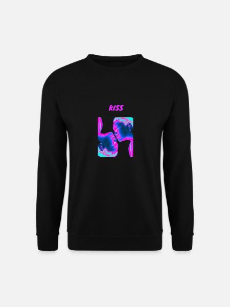 Kiss Kuss Love Liebe - Unisex Pullover - Schwarz