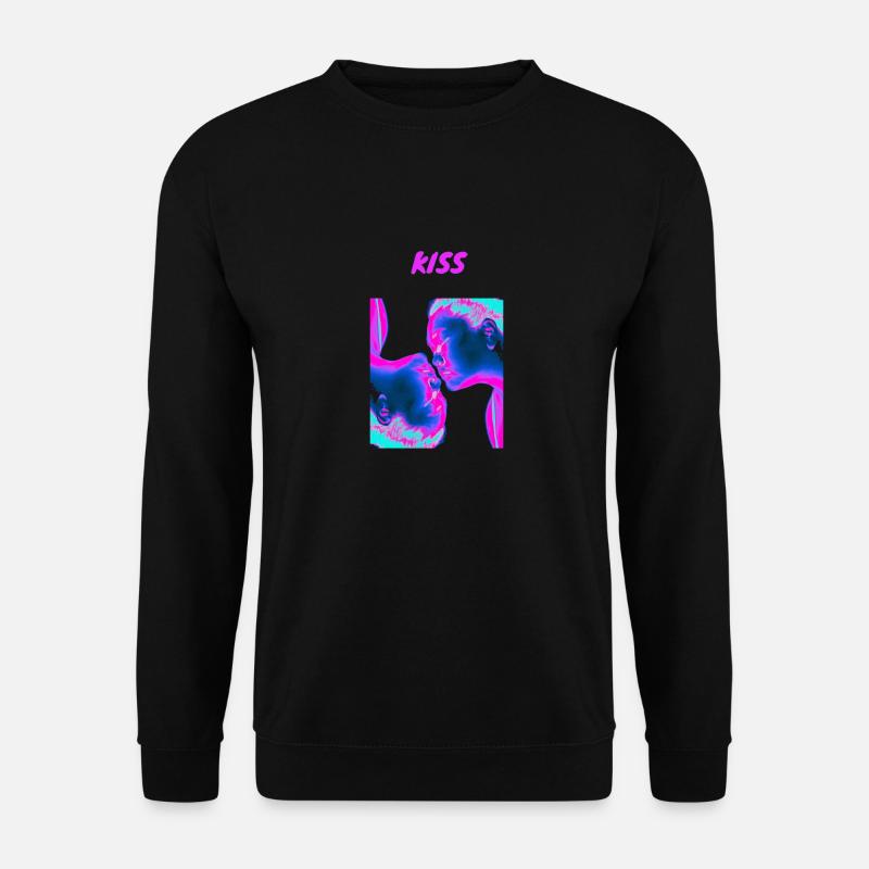 Kiss Kuss Love Liebe - Unisex Pullover - Schwarz