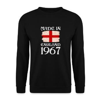 Made in England 1967 - St George's Day - English - Unisex Sweatshirt - black - Front - Alina (178cm) & Michal (187cm)