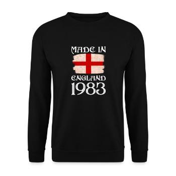 Made in England 1983 - St George's Day - English - Unisex Sweatshirt - black - Front - Alina (178cm) & Michal (187cm)