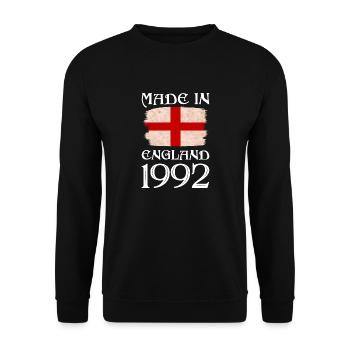 Made in England 1992 - St George's Day - English - Unisex Sweatshirt - black - Front - Alina (178cm) & Michal (187cm)