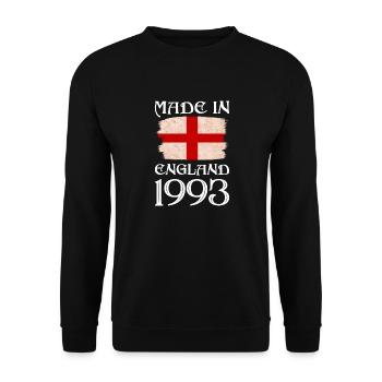 Made in England 1993 - St George's Day - English - Unisex Sweatshirt - black - Front - Alina (178cm) & Michal (187cm)