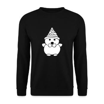 Noël Ours polaire Ours d’hiver Ours des neiges Animal vecteur 0 - Sweat-shirt Unisexe - noir - Devant - Alina (178cm) & Michal (187cm)
