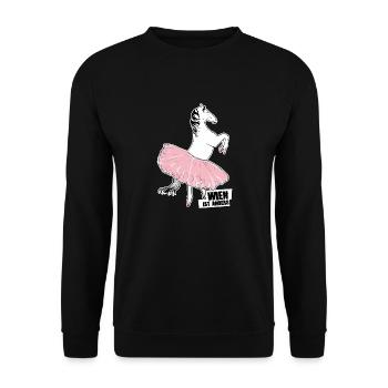 Lipizzaner - Wien ist anders, Hofreitschule - Unisex Pullover - Schwarz - Vorne - Alina (178cm) & Michal (187cm)