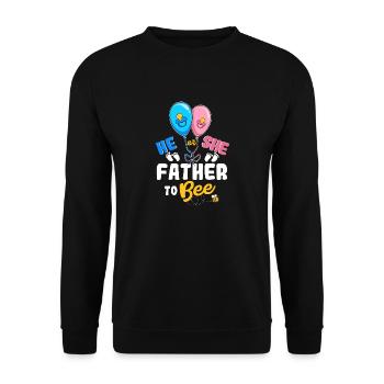 Il ou elle père à abeille meilleur père de tous les temps paternité - Sweat-shirt Unisexe - noir - Devant - Alina (178cm) & Michal (187cm)