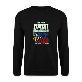 Philippinen Filipina Stolz Flagge Pinay I Geschenk - Unisex Pullover - Schwarz - Vorne - Alina (178cm) & Michal (187cm)