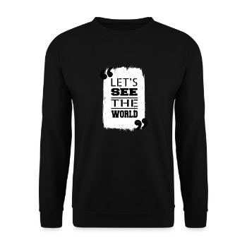birthday present idea present idea quote - Unisex Sweatshirt - black - Front - Alina (178cm) & Michal (187cm)