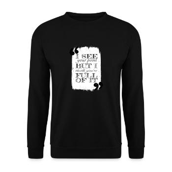 arboriculture carpenter work tshirts - Unisex Pullover - Schwarz - Vorne - Alina (178cm) & Michal (187cm)
