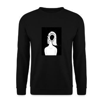 Woman in the universe - Unisex Sweatshirt - black - Front - Alina (178cm) & Michal (187cm)