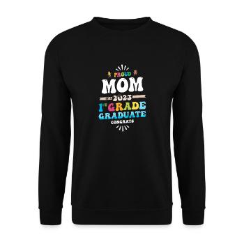 Fière maman d’une classe de 1ère année de 2023 Graduation - Sweat-shirt Unisexe - noir - Devant - Alina (178cm) & Michal (187cm)