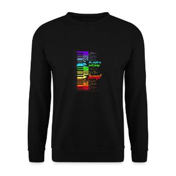 pianno - Sweat-shirt Unisexe - noir - Devant - Alina (178cm) & Michal (187cm)