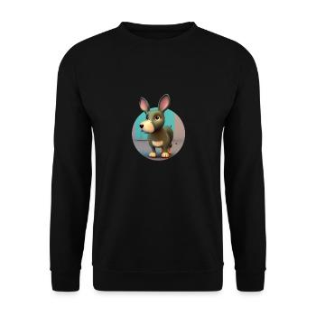 Geduldiger Wartender - Unisex Pullover - Schwarz - Vorne - Alina (178cm) & Michal (187cm)