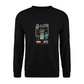 Freies Leben in der Innenstadt - Unisex Pullover - Schwarz - Vorne - Alina (178cm) & Michal (187cm)