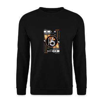Jetzt r nie - Unisex Pullover - Schwarz - Vorne - Alina (178cm) & Michal (187cm)