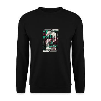 Push out your self - Unisex Sweatshirt - black - Front - Alina (178cm) & Michal (187cm)