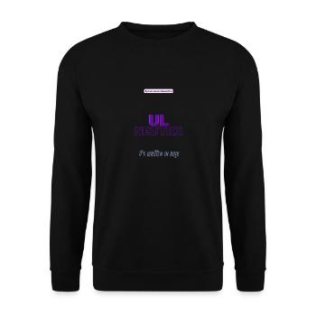 #pronounsarebeautiful ul/neutrx - Sweat-shirt Unisexe - noir - Devant - Alina (178cm) & Michal (187cm)