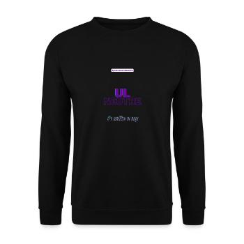 #pronounsarebeautiful ul/neutre - Sweat-shirt Unisexe - noir - Devant - Alina (178cm) & Michal (187cm)