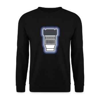 Camera Lens - Unisex Sweatshirt - black - Front - Alina (178cm) & Michal (187cm)
