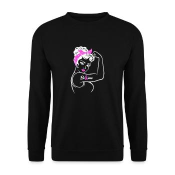 Believe | Breast cancer awareness - Unisex Sweatshirt - black - Front - Alina (178cm) & Michal (187cm)