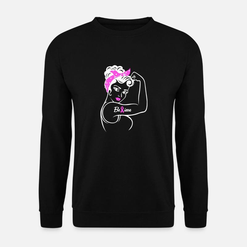 Believe | Breast cancer awareness - Unisex Pullover - Schwarz