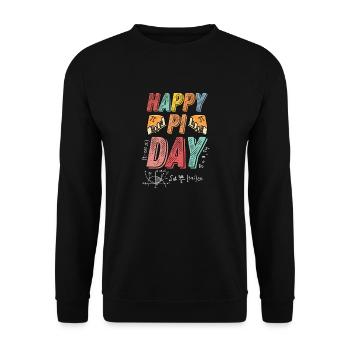 3.14 PI Day Pie Day, Pi Symbole mathématique - Sweat-shirt Unisexe - noir - Devant - Alina (178cm) & Michal (187cm)