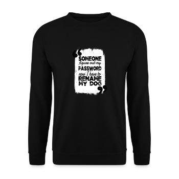 Drôles de dictons d’idées cadeaux blagues analyste - Sweat-shirt Unisexe - noir - Devant - Alina (178cm) & Michal (187cm)