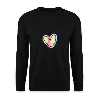 Heart - Unisex Pullover - Schwarz - Vorne - Alina (178cm) & Michal (187cm)